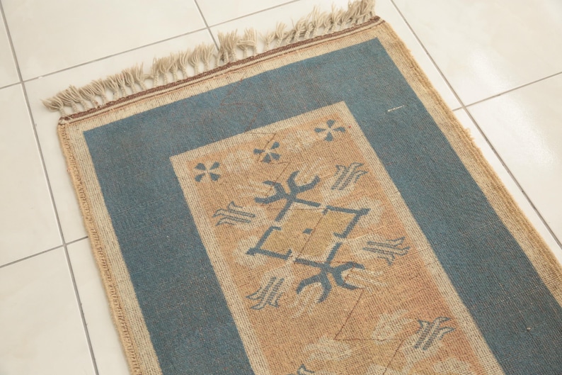 antique oushak rug, multicolor rug, stairway rug, turkish wool rug, corridor rug, bordered rug, vintage rug, foyer rug, 2.7x10 ft, DC 5758