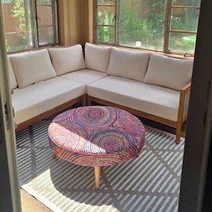 Retro coffee table, Versatile table, Tea table, Ottoman table, Meditation bench, Living room table, Handmade furniture, Footstool, DCY 698