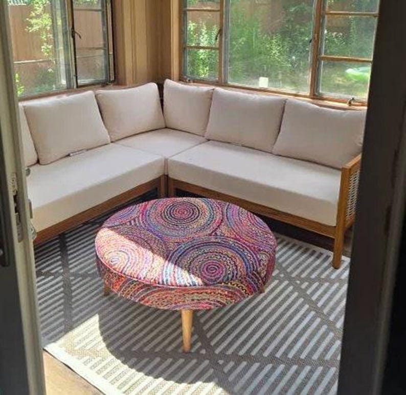 Retro coffee table, Versatile table, Tea table, Ottoman table, Meditation bench, Living room table, Handmade furniture, Footstool, DCY 698