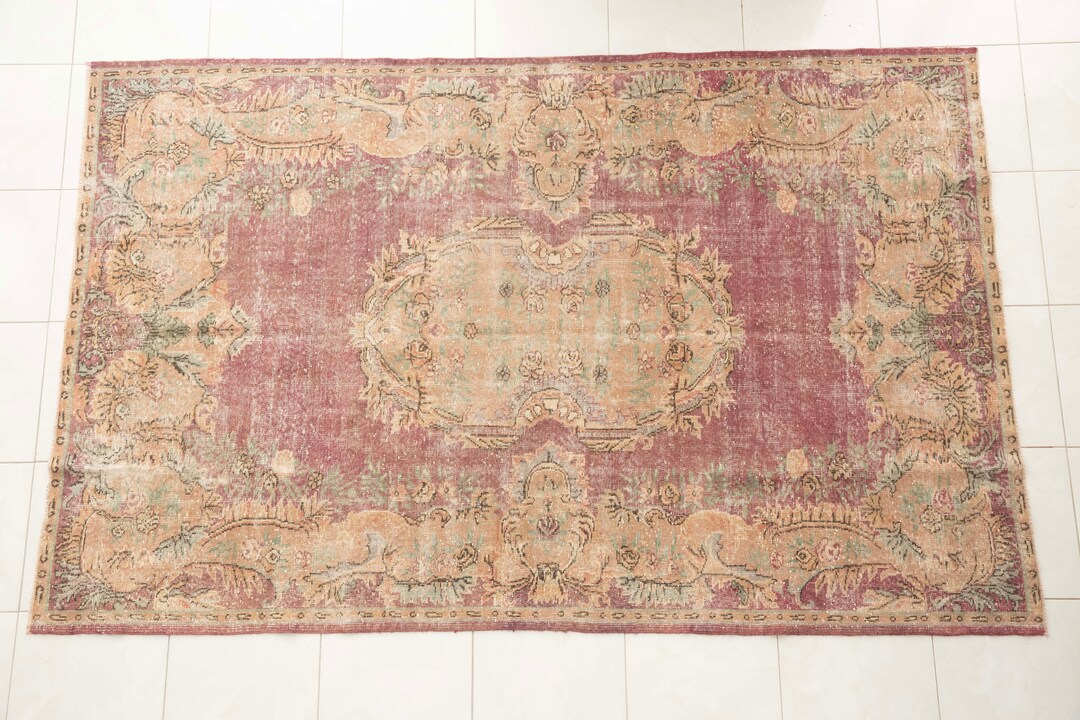 Bohemian Area Rug, Purple Turkish Rug, Large Size Rug, Saloon Rug ...