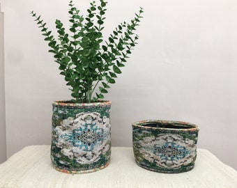 Handmade pot cover, Patio  basket, Plant basket, Bathroom storage basket, Kilim pattern basket, Toy storage basket, Magazine basket DCP 4232