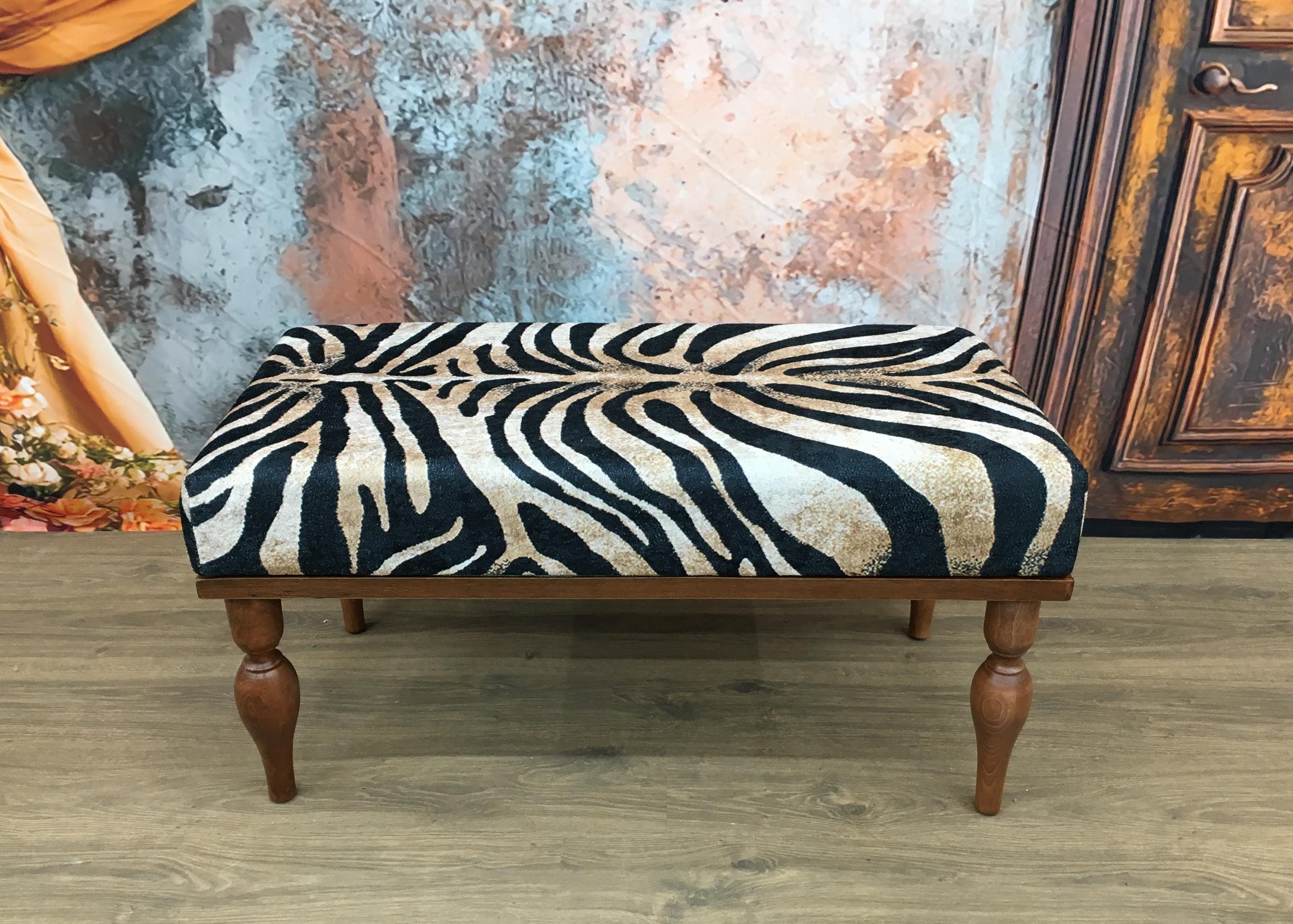 Handmade Bench, Wood Work Bench, Ottoman, Gift for Her, Dining Bench, Turkish Rug Bench, Sitting Bench, Coffee Bench, Piano Bench