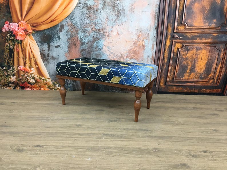 Bench for entry, Ottoman bench, Piano bench, Upholstered bench, Desk bench, Retro bench, Dining bench, Footstool bench, Handmade furniture