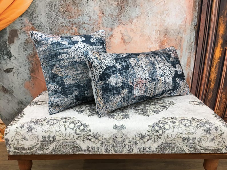 Home decor pillow, Aesthetic pillow, Damask pillow, Oriental pillow, Retro pillow cover, Floor pillow, Throw pillow, Couch pillow, DCP 4680