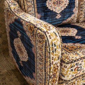 Loveseat sofa, 2 seater sofa, Bohemian sofa, Upholstered couch, Living room sofa, Single sofa, Lazy loveseat, Twin sofa, Bench with back