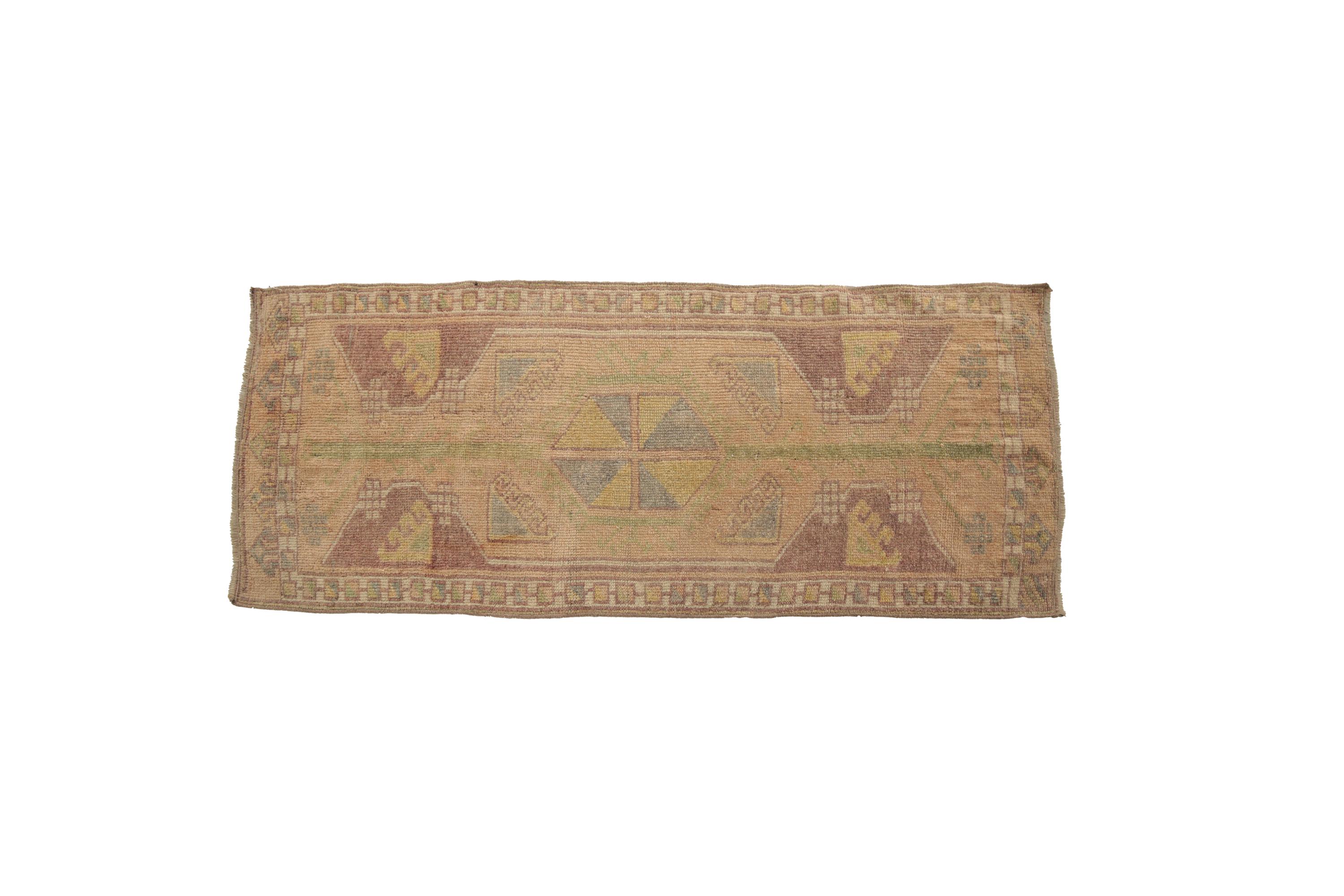 Welcome Rug, Mini Rug, Turkish Vintage Rug, Cute Rug, Wool Rug