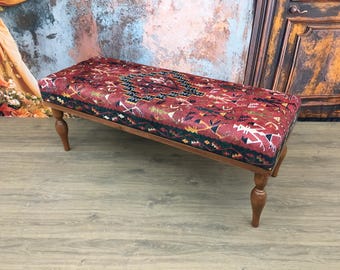 Piano bench, Mudroom bench, Handmade bench, Porch bench, Ethnic bench, Upholstered bench, Ottoman chair, Bedroom pouf, Footstool bench