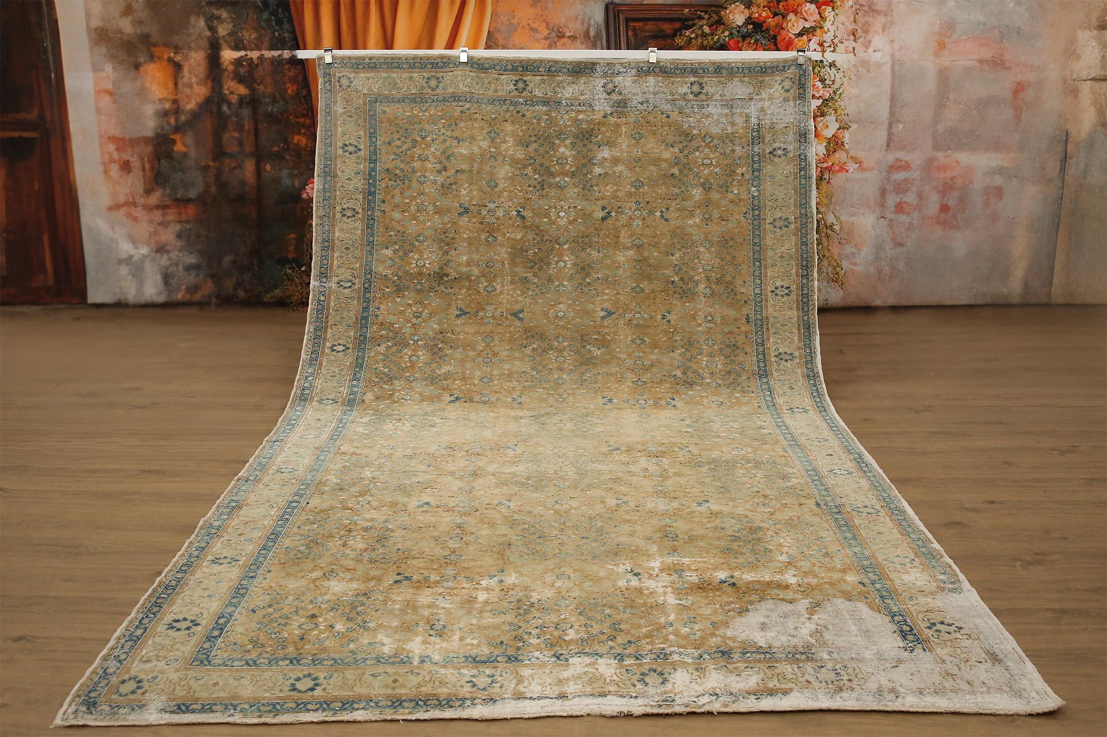Utility rug, rug for library, bohemian area rug, cotton large rug, vintage hallway rug, 7.7x11.9 ft, historical rug, vanity rug, DC 7184