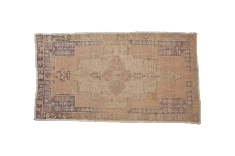 rugs for bedroom, minimal rug, antique rug, turkish vintage rug, cute rug, pale rug, oushak pink rug, 4.3 x 7.4 ft, rustic rug, DC 1614 image 1