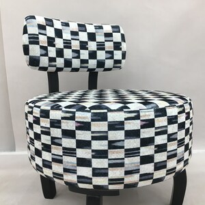 Checkered armchair, Designer chair, High-quality fabric chair, Eclectic chair, Upholstered chair, Designer chair, Set of chair, DCP 5045