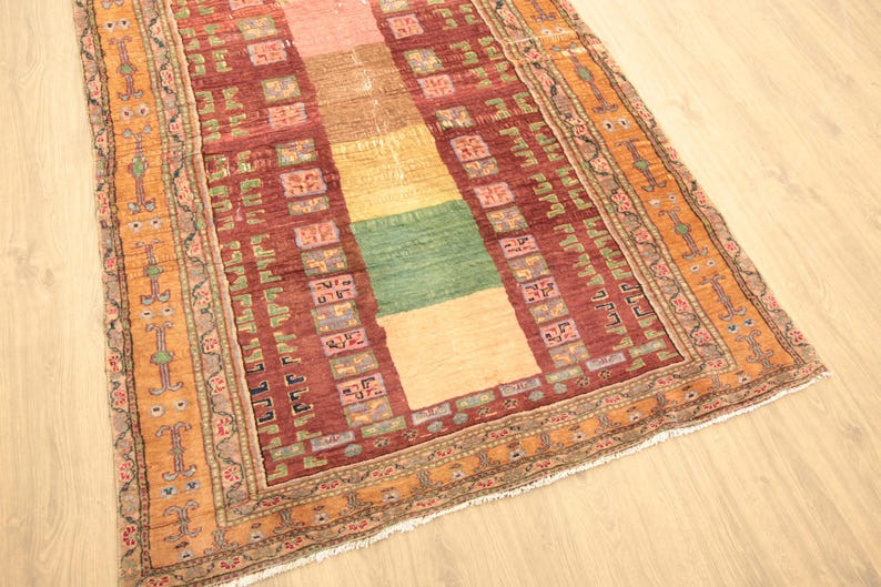 genuine area rug, traditional rug, soft textured rug, turkish vintage rug, nook rug, 4.4x6.6 ft, fireplace rug, hanging rug, DC 6645