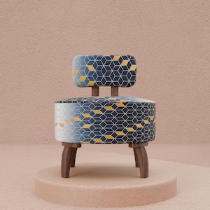 Blue design hand made armchair, Chair style armchair, Premium chair, Unique armchair, Contemporary armchair, Upholstered chair, DCP 647