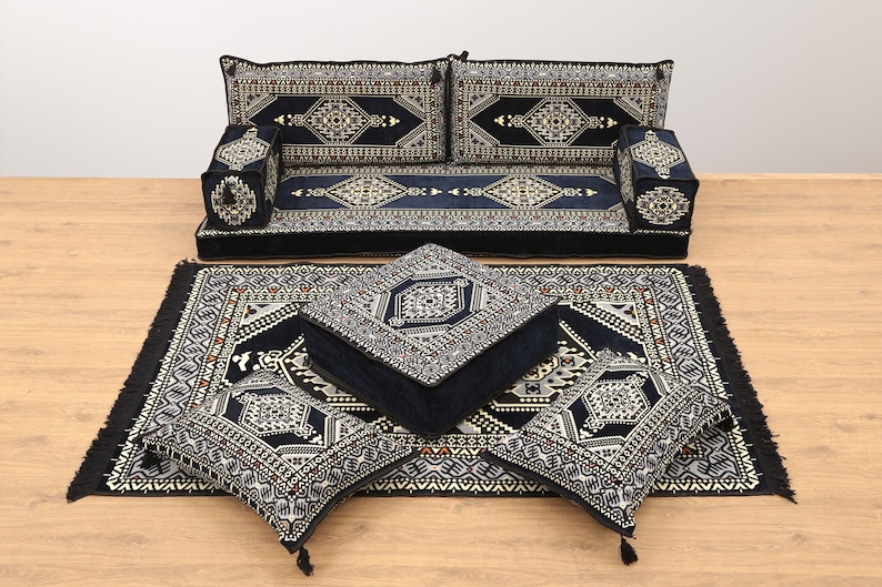 Arabic Floor Seating, Majlis Seating Set, Arabic Style Set, Floor Seating Sofa, Oriental Sofa Set, Turkish Floor Sofa, Moroccan Majlis
