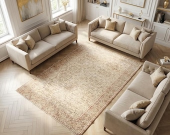 ファームハウスラグ、トルコヴィンテージラグ、ロビーラグ、伝統的な