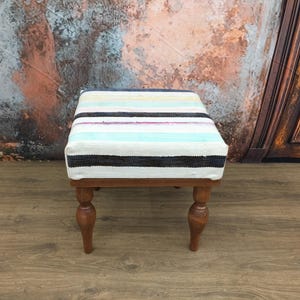 Bean bag stool, Kilim footstool, Dressing table stool, Picnic stool, Closet stool, Ottoman bench, Woven bench, Striped stool, DCB 45x45 11