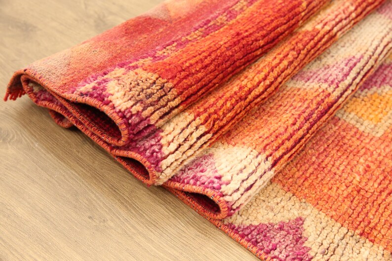 handmade vintage rug, oushak wool rug, bohemian rug, kitchen rug, stair mat, 2.9 x 11.6 ft, soft herki rug, boho decor rug, DC 122