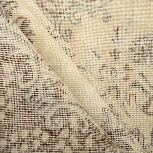 handmade area rug, turkish vintage rug, bohemian rug, neutral tone rug, earth tone rug, wool rug, boho rug, 6.2x10.1 ft DC 4986