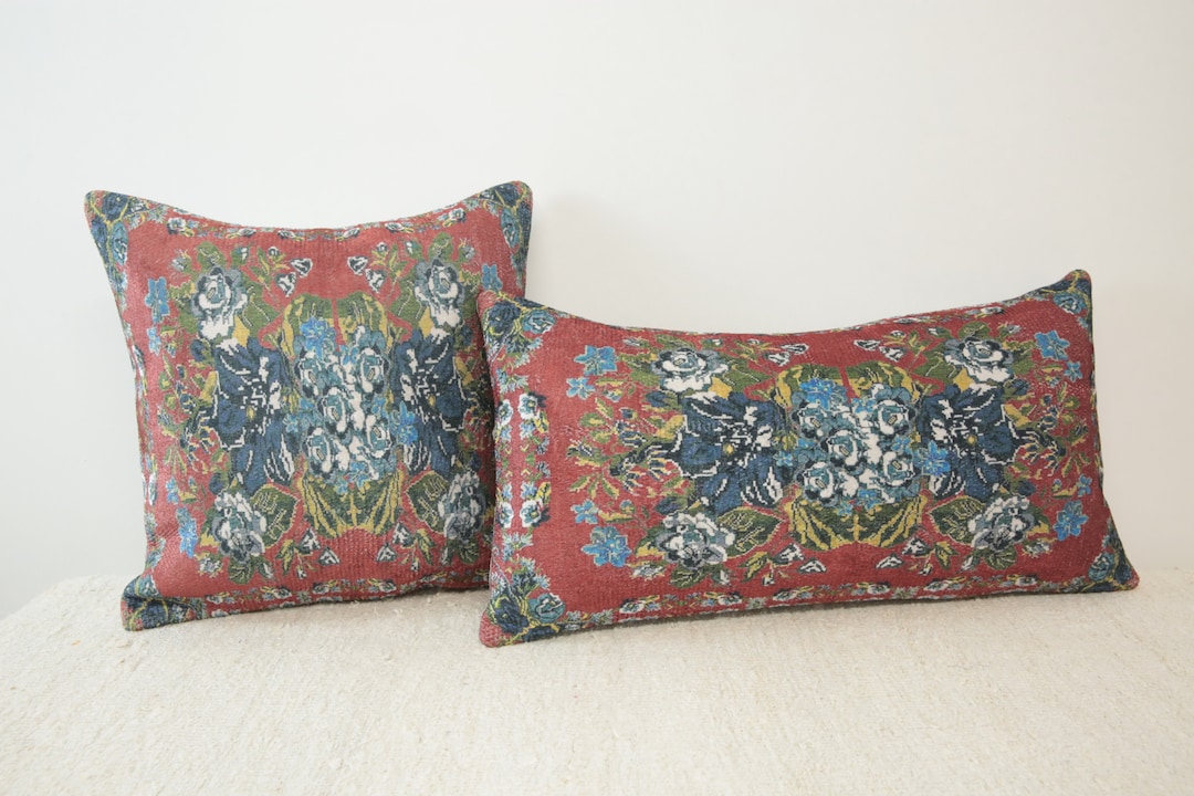 Lumbar Cushion, Floral Pillow Cover, Chair Cushion, Aesthetic Pillow, Sofa Pillow, Vernal
