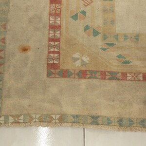 turkish oushak rug, earth tone rug, textured rug, handmade rug, vintage area rug, ethnic rug, 4.8x9.5 ft, living room rug, boho rug image 7
