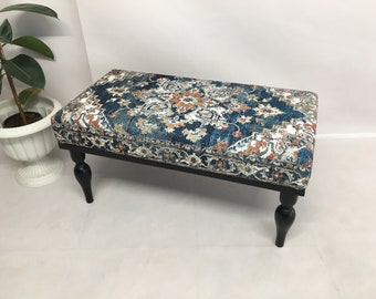 Ottoman for bedroom, Vanity bench, Turkish bench, Handmade bench, Office bench, Meditation bench, Hallway bench, Coffee bench, Footstool