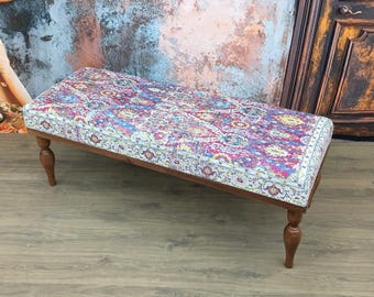 Purse bench, Footstool bench, Front window bench, Ottoman bench, Coffee table bench, Upholstered bench, Piano bench, Living room bench
