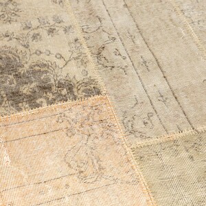 patchwork rug, faded woven rug, vintage large rug, new house gift, utility rug, turkish rug, 5.2x7.9 ft, handknotted rug, cool rug, DC 7248