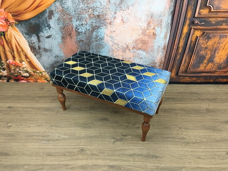 Bench for entry, Ottoman bench, Piano bench, Upholstered bench, Desk bench, Retro bench, Dining bench, Footstool bench, Handmade furniture