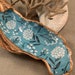 Unique Hand Crafted Blue Floral Print Decoupage Sea Shell Trinket Dish ...