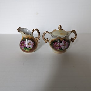 Small Vintage Enesco Cream and Sugar Set