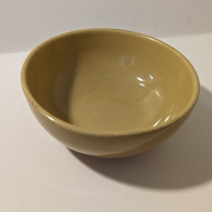 Vintage Yellow Ceramic Pottery Bowl