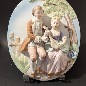 Vintage Ceramic Original Arnart Creation Japan Dementional Plaque