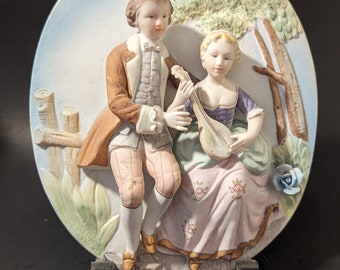 Vintage Ceramic Original Arnart Creation Japan Dementional Plaque