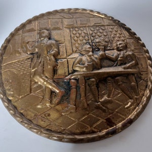 Vintage English Brass Wall Hanging
