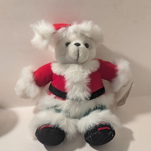 Vintage Toys House Plush Santa Claus Teddy Bear