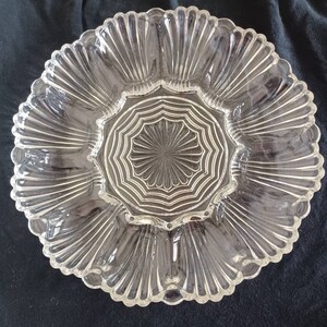 Vintage Heavy Glass Deviled Egg Tray
