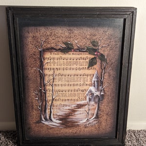 Tableau de cantiques vintage « It Came Upon A Midnight Clear »