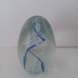 Vintage Glass Egg Paperweight