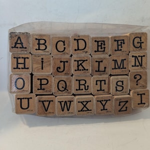 Vintage Set of Rubber Alphabet Stamps