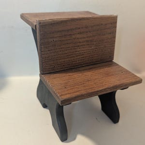 Vintage Wooden Doll House School Desk