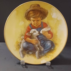 1981 &quot;Future Farmer&quot; Decorative Wall Plate By Leo Jansen
