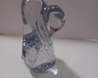 Vintage Glass Dog Paperweight