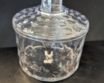 Clear Covered Plastic Candy Jar