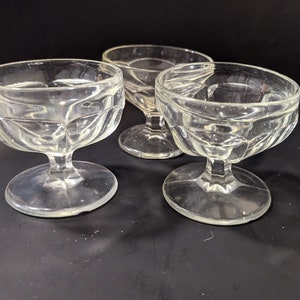 Set of 3 Libbey Glass Dessert Cups
