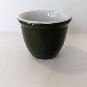 Vintage Hunter Green Hall Pottery Egg Cup