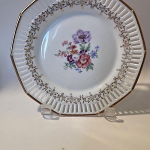 Vintage Bavaria Germany Laced Edge Dresden Plate 7&quot;