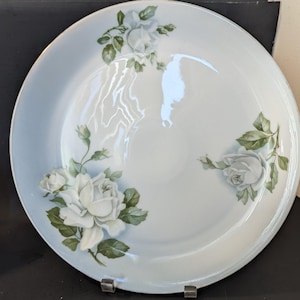 Large 12&quot; Vintage Bavaria Germany Rose Plate
