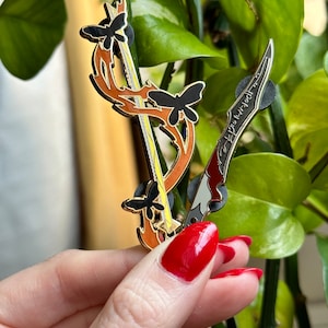 BUNDLE “Little Serpent” & “Il’Sahaj” enamel pins combo - The Serpent and The Wings of Night/War of Lost Hearts by Carissa Broadbent