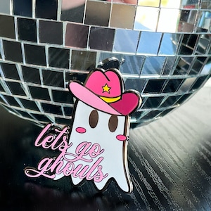 Let’s Go Ghouls enamel pin — cowgirl ghost enamel pin