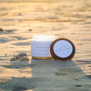 8oz Soy Candle - “Island Sun” Scent - bamboo, coconut