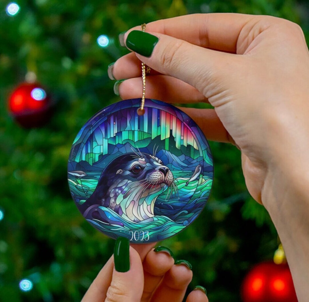 seal-christmas-ornament-personalized-name-gift-christmas-etsy